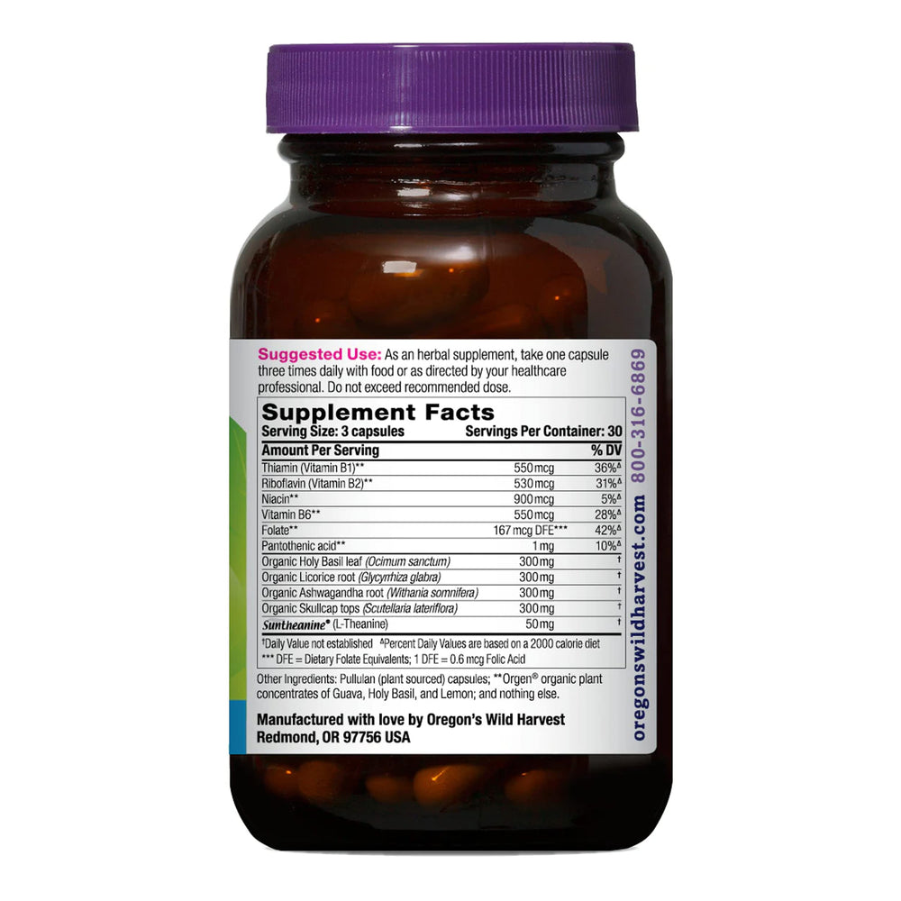 Key ingredients: Holy Basil, Licorice, Ashwagandha in Stress Guard