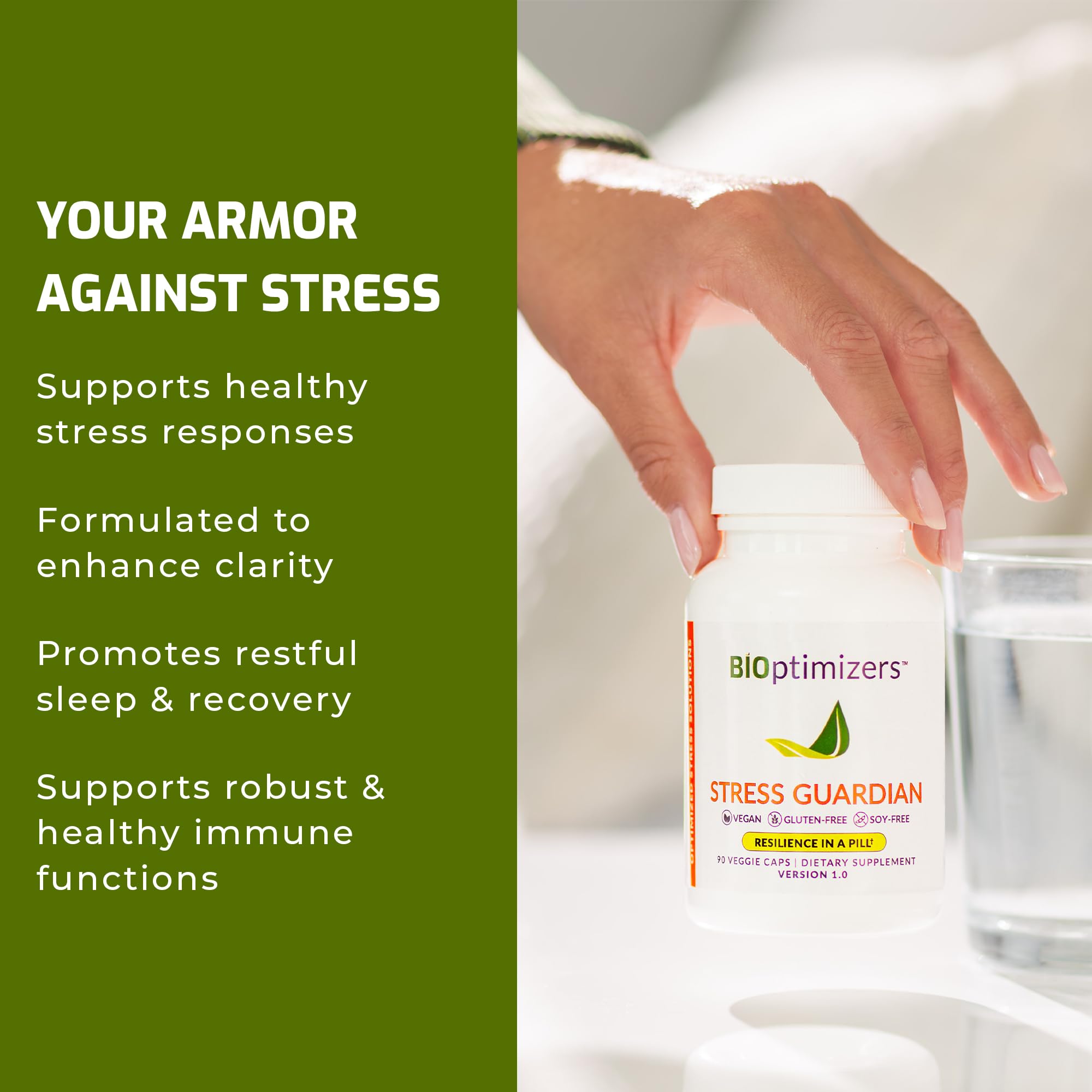 Stress Guardian product image highlighting sleep support benefits