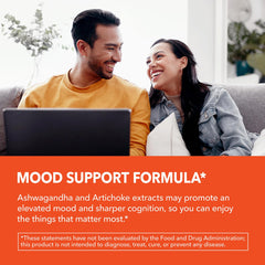 Capsules representing stress, mood, and energy support benefits