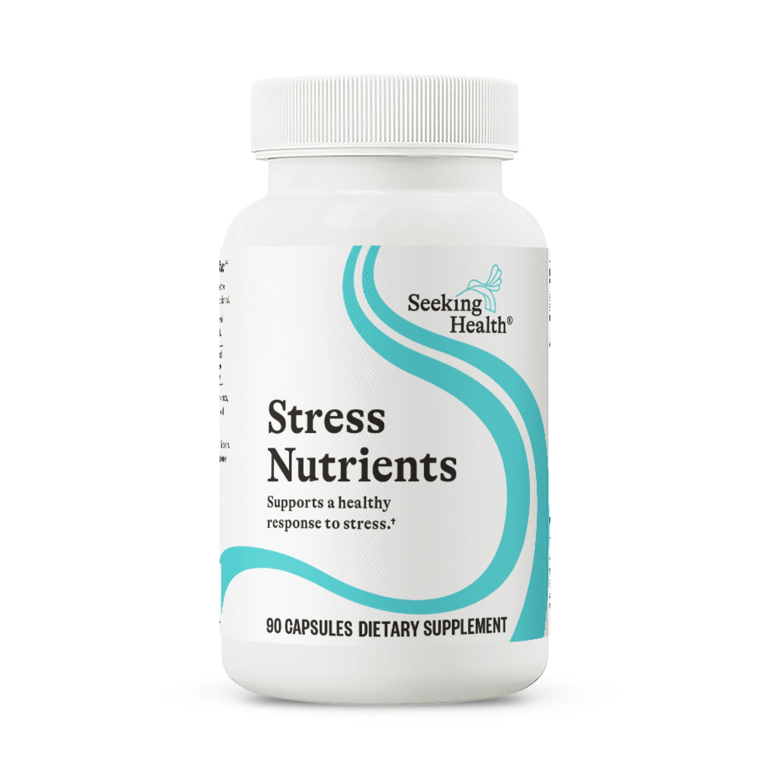 Front view of Seeking Health Stress Nutrients bottle
