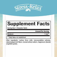 Natural Factors Stress-Relax Melatonin packaging back view