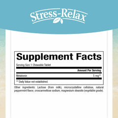 Natural Factors Stress-Relax Melatonin label close-up