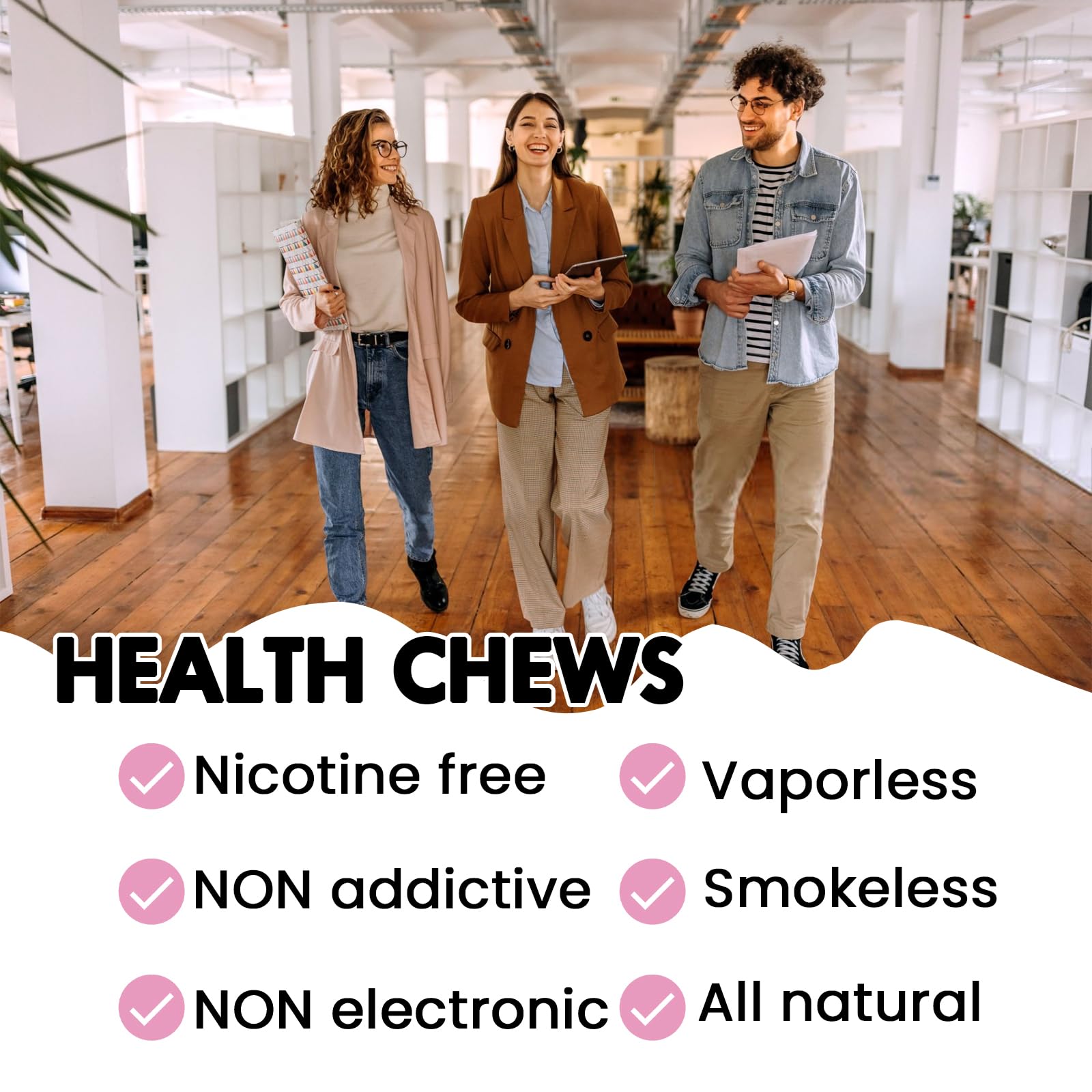 Person using chewable breath stick for anxiety relief