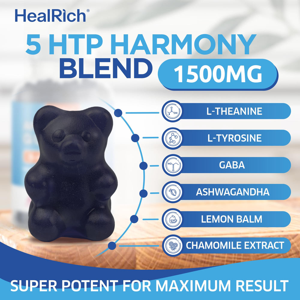 Gummies ingredients: L-Theanine, GABA, Ashwagandha