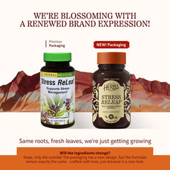 Front view of Stress ReLeaf bottle with label