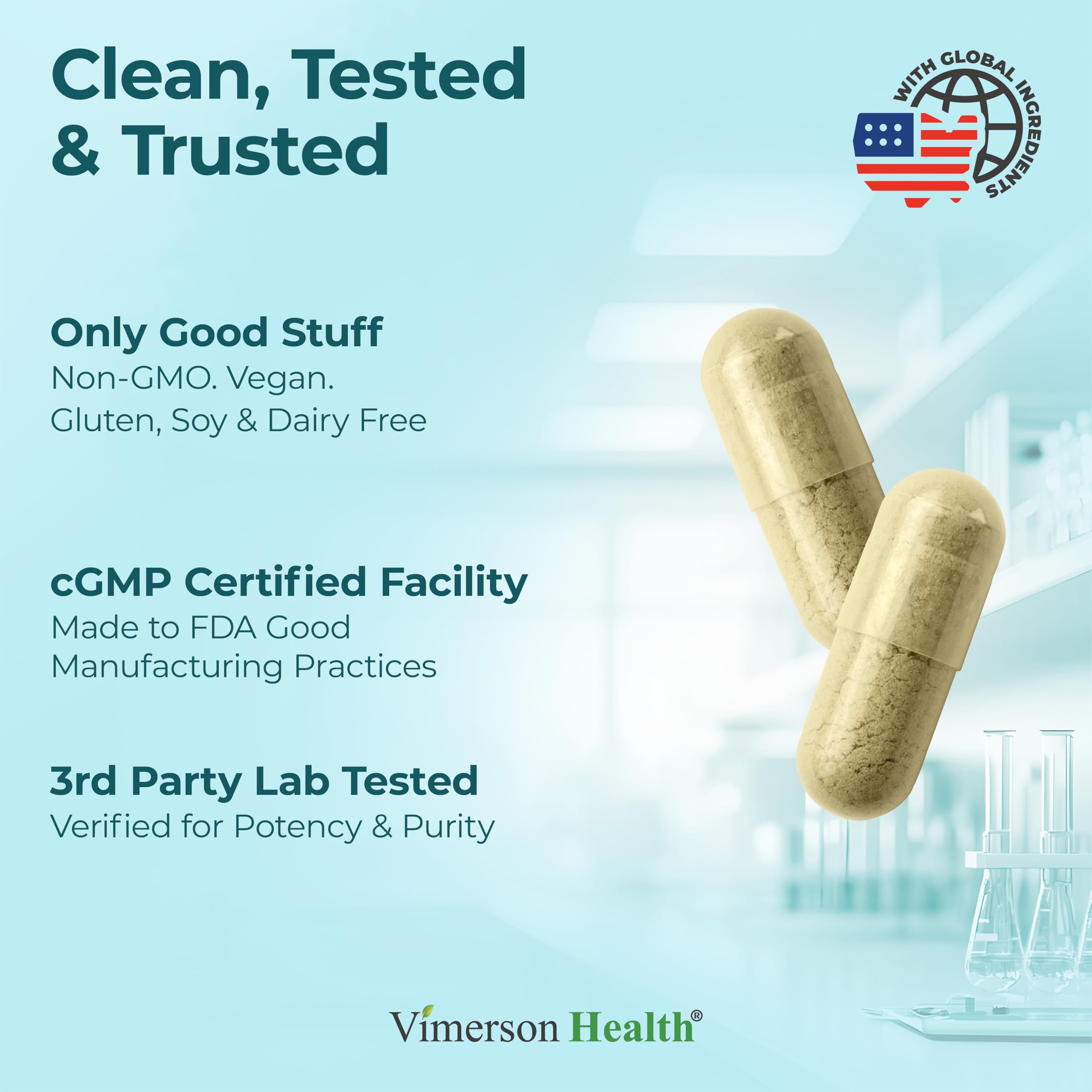 60-capsule vegan, non-GMO stress relief supplement bottle