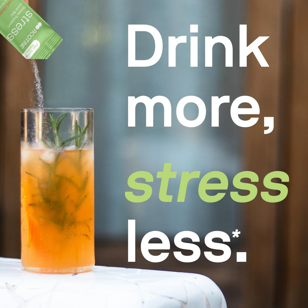 Box of Stress Support Calm Drink Mix 24-pack with individual sachets