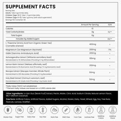 Bottle highlighting Magnesium Glycinate and GABA ingredients