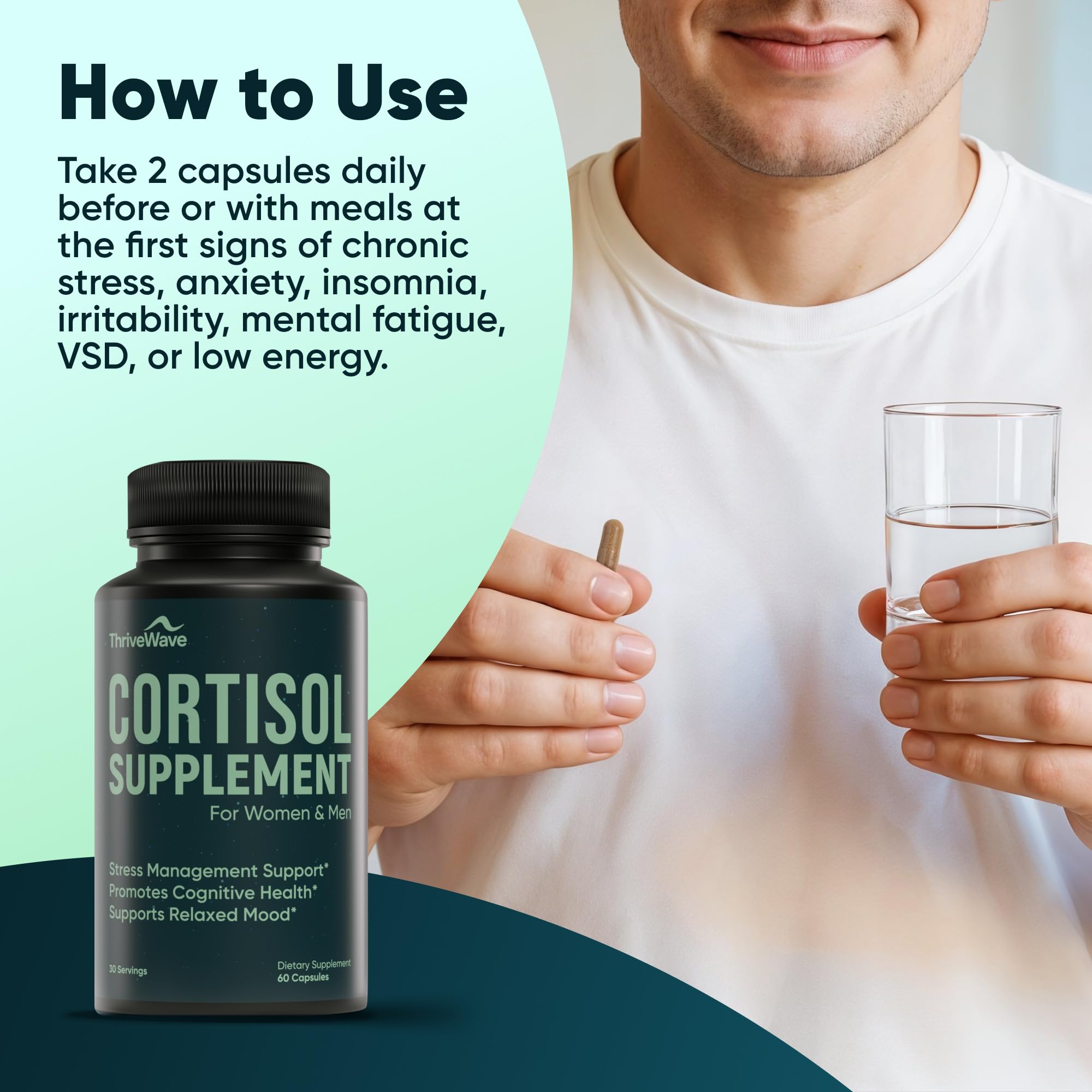 Stress vitamins and minerals for adrenal support