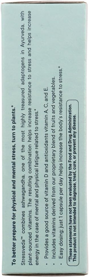 Stressveda ingredients and nutrition label