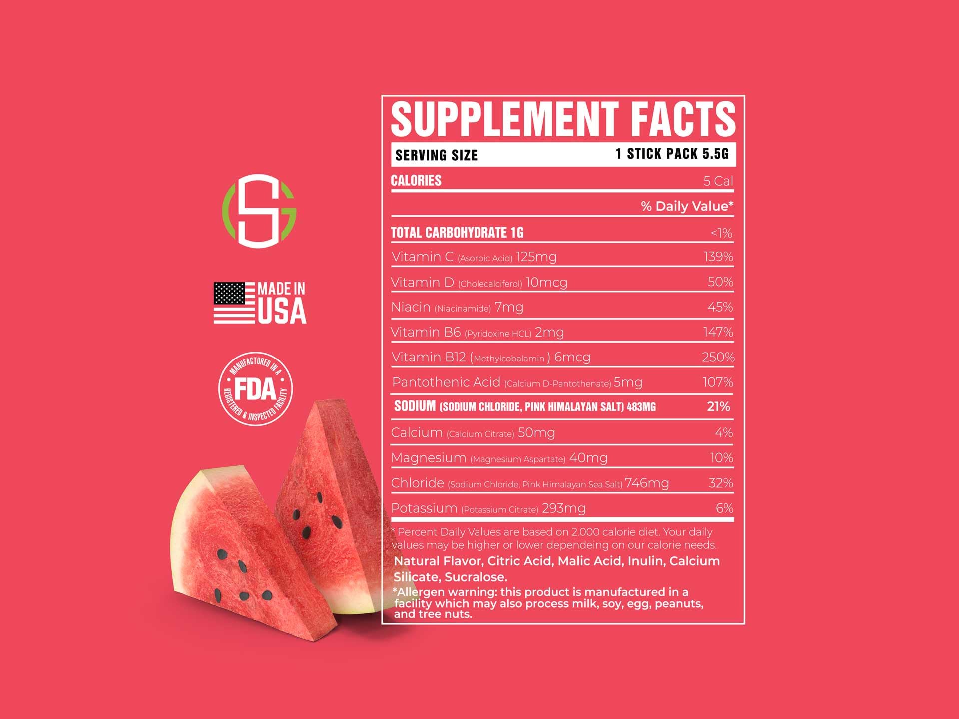 Strokes Gained Hydration watermelon glass showing refreshing hydration during round.