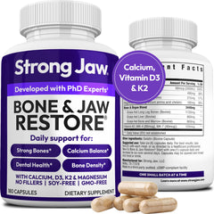 Strong Jaw Bone & Jaw Restore bottle with label