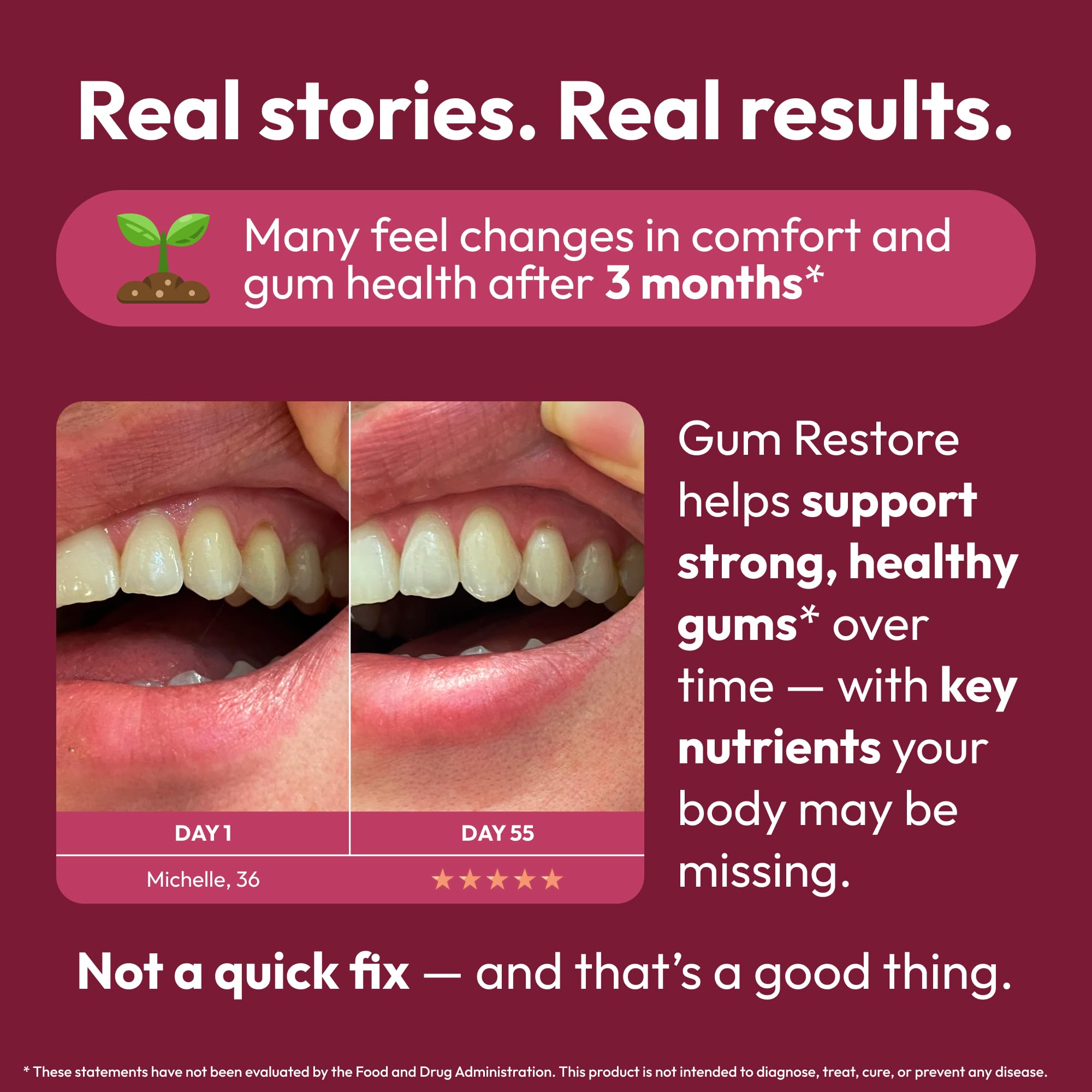 180-count bottle of Strong Jaw Gum Restore