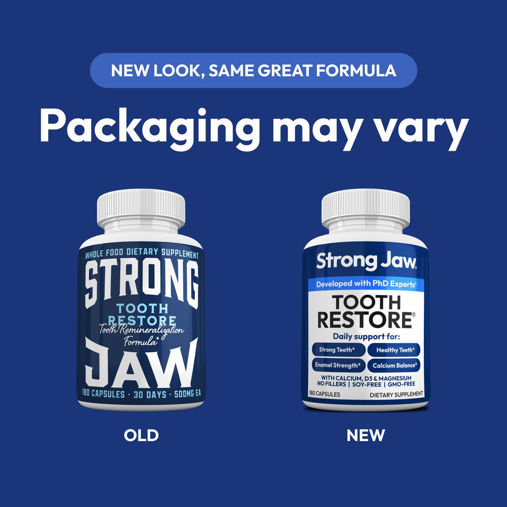Close-up of Strong Jaw Tooth Restore bottle cap
