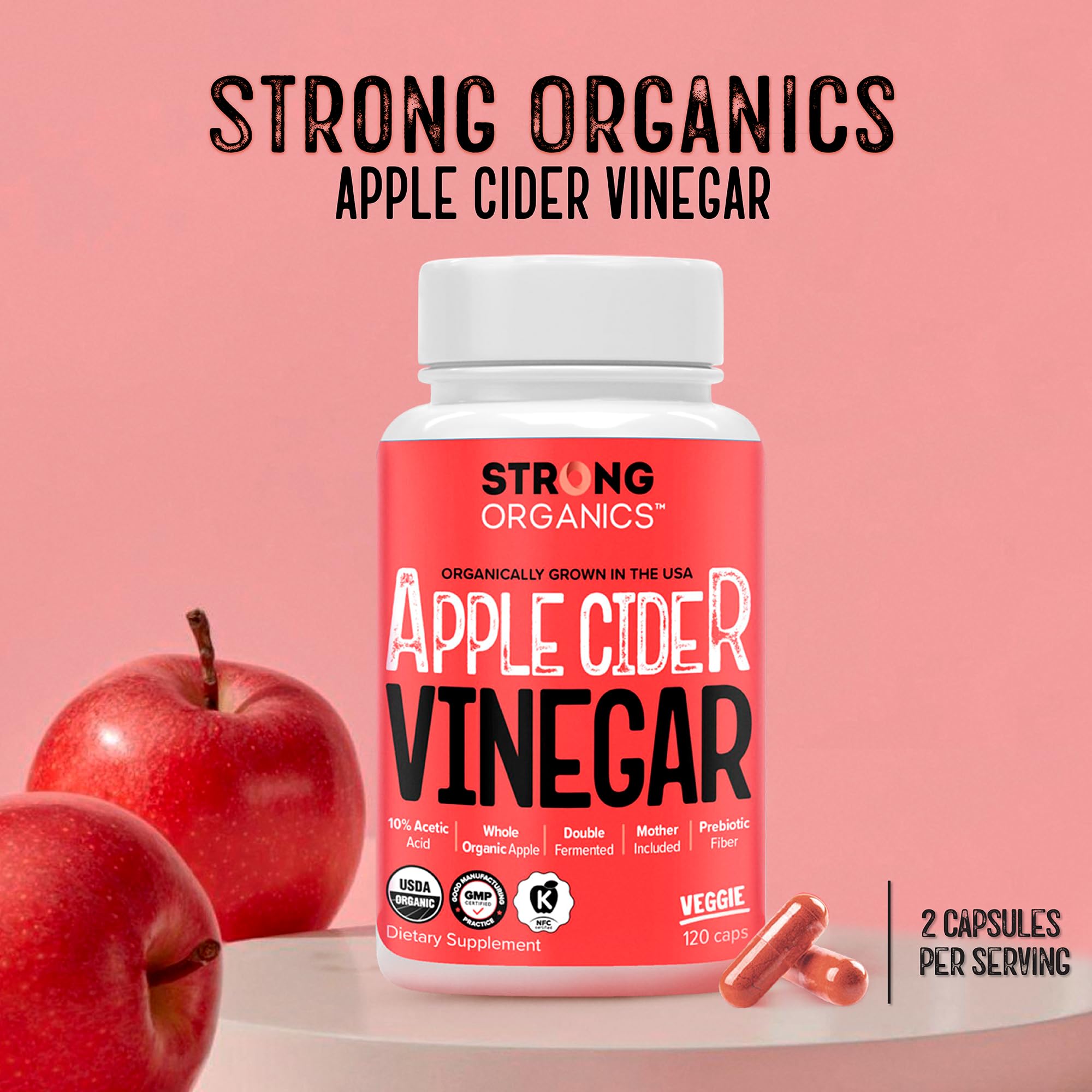 Close-up of The Mother in Apple Cider Vinegar Capsules