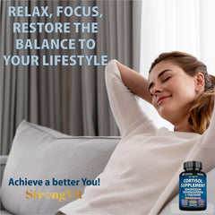 Capsules of StrongVit cortisol supplement with herbal ingredients