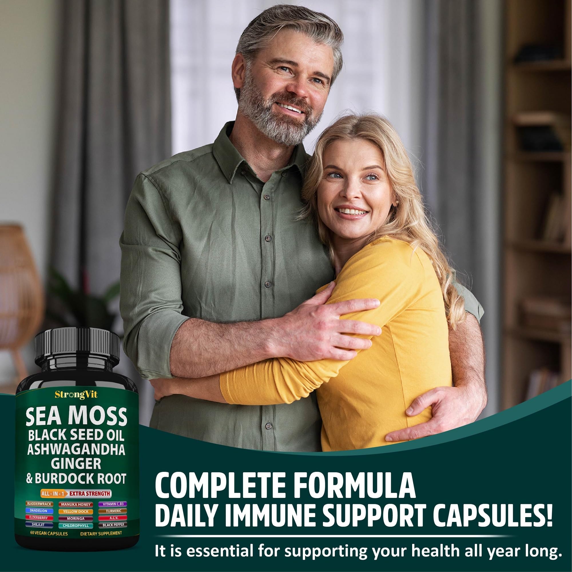 Capsules with Ashwagandha, Ginger, Burdock Root and Bladderwrack