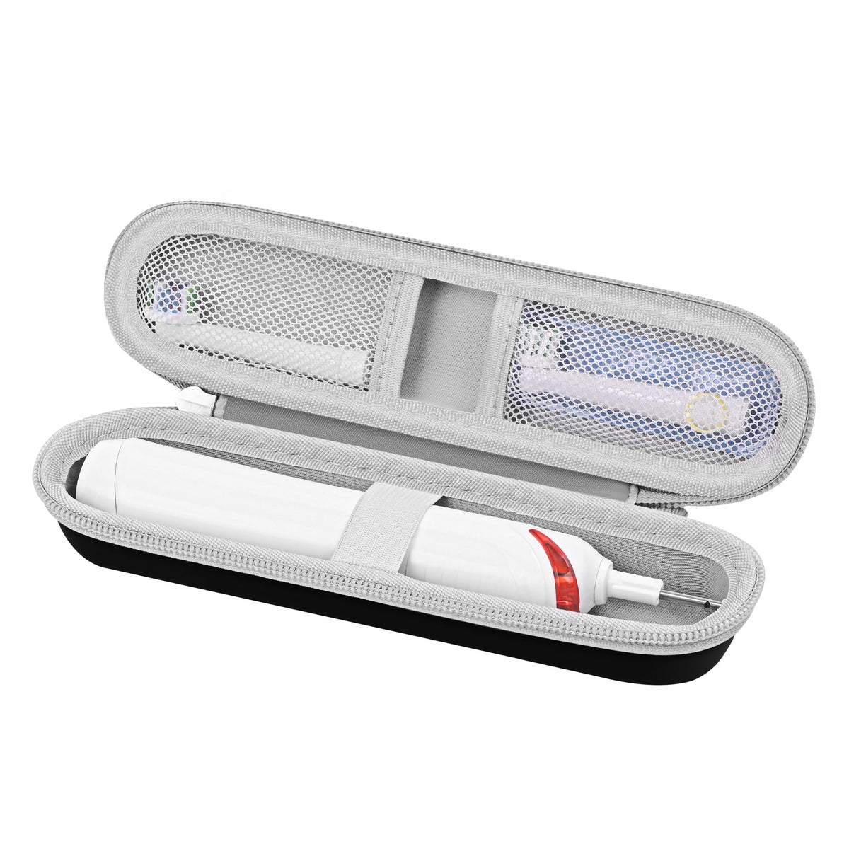 Stukcae toothbrush travel case exterior with hard EVA shell