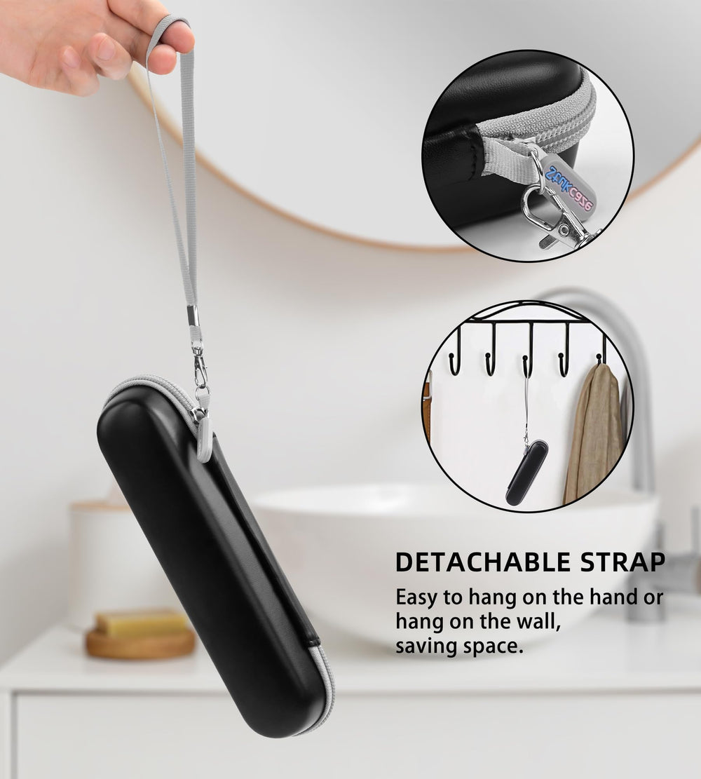 Compact portable toothbrush travel case for home or travel