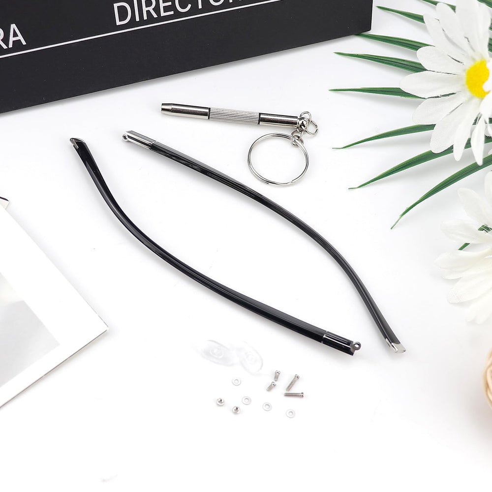 Classic black replacement temples kit with tools