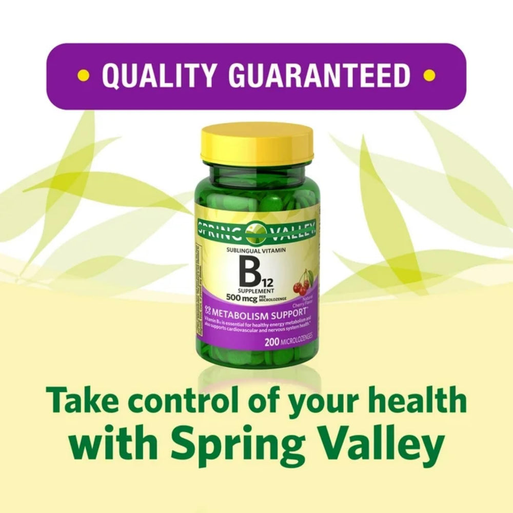 Spriing Valley Cherry Flavor B12 200-count packaging
