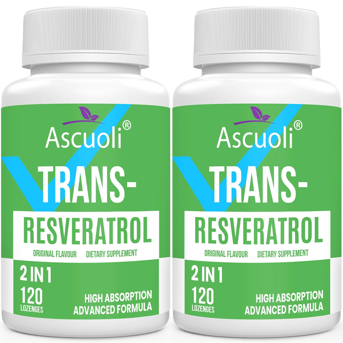 Bottle of Sublingual Trans-Resveratrol 900 mg lozenges