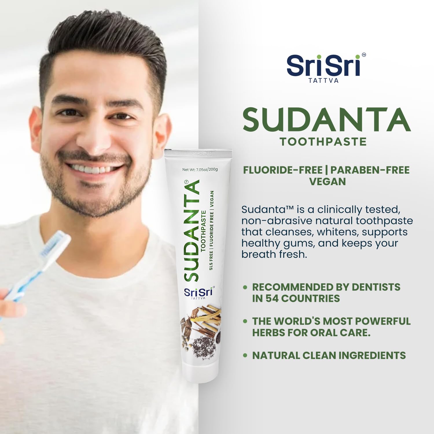 Fluoride-free paste with natural ingredients display