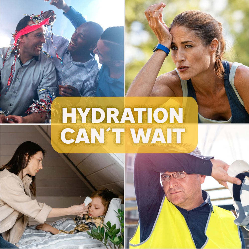 Suero Oral Electrolyte Mango glass served cold for refreshing rehydration