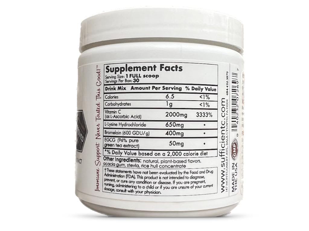 Measuring scoop with Sufficient-C powder