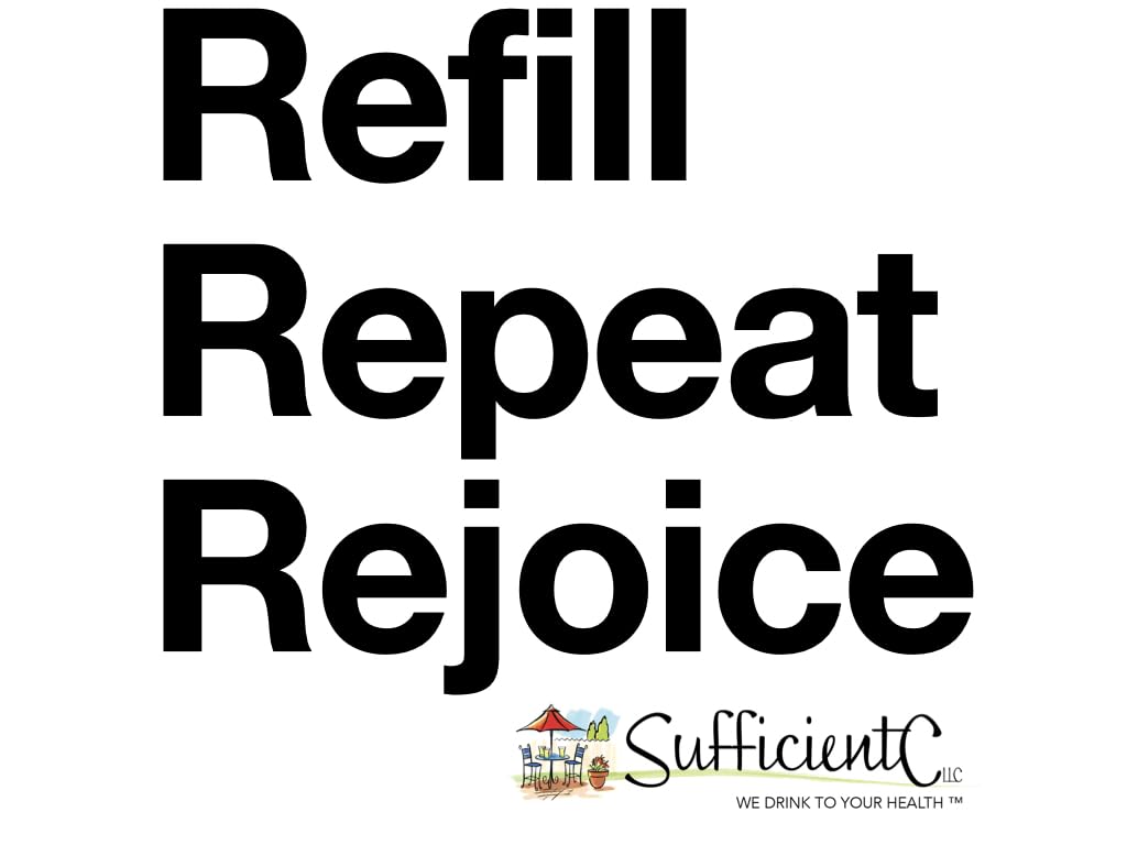 Two canisters of Sufficient-C Lemon Peach Immune-Ade drink mix in a box