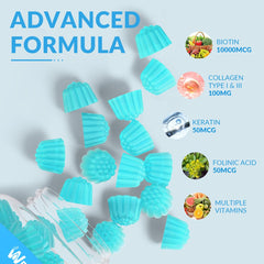 Ingredients: Biotin, Collagen, Keratin, Hyaluronic Acid