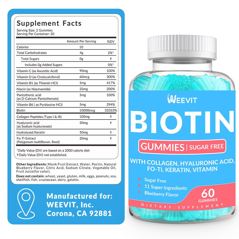 Lifestyle shot of a person with shiny hair holding Biotin Gummies