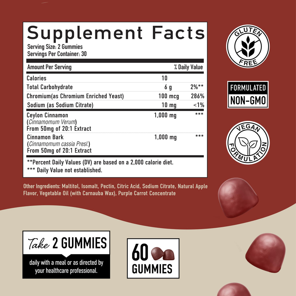 Front packaging of Sugar-Free Cinnamon Gummies