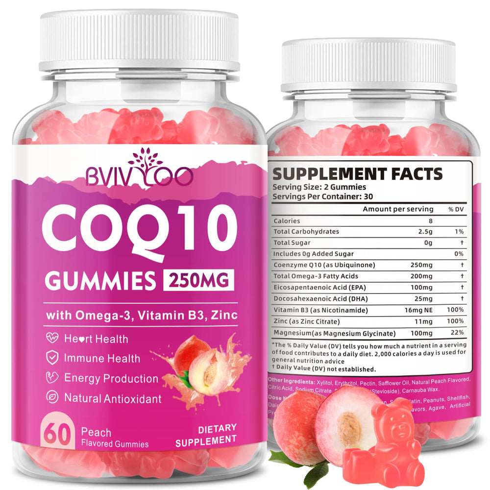 Sugar-Free CoQ10 Gummies bottle with 60-count label