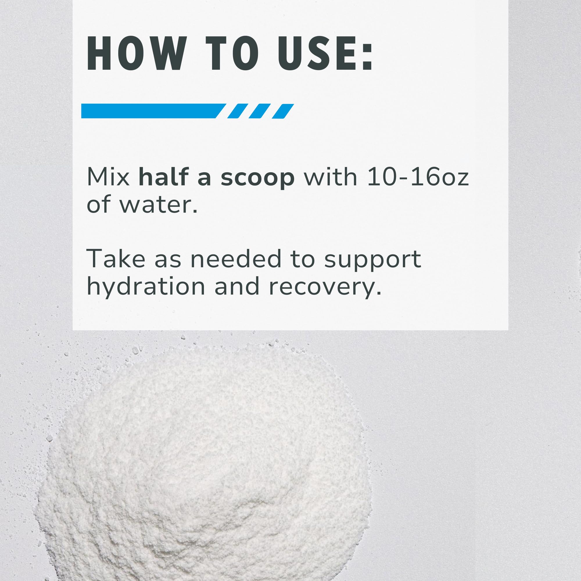 Sugar-free hydration powder ingredients including sodium and potassium