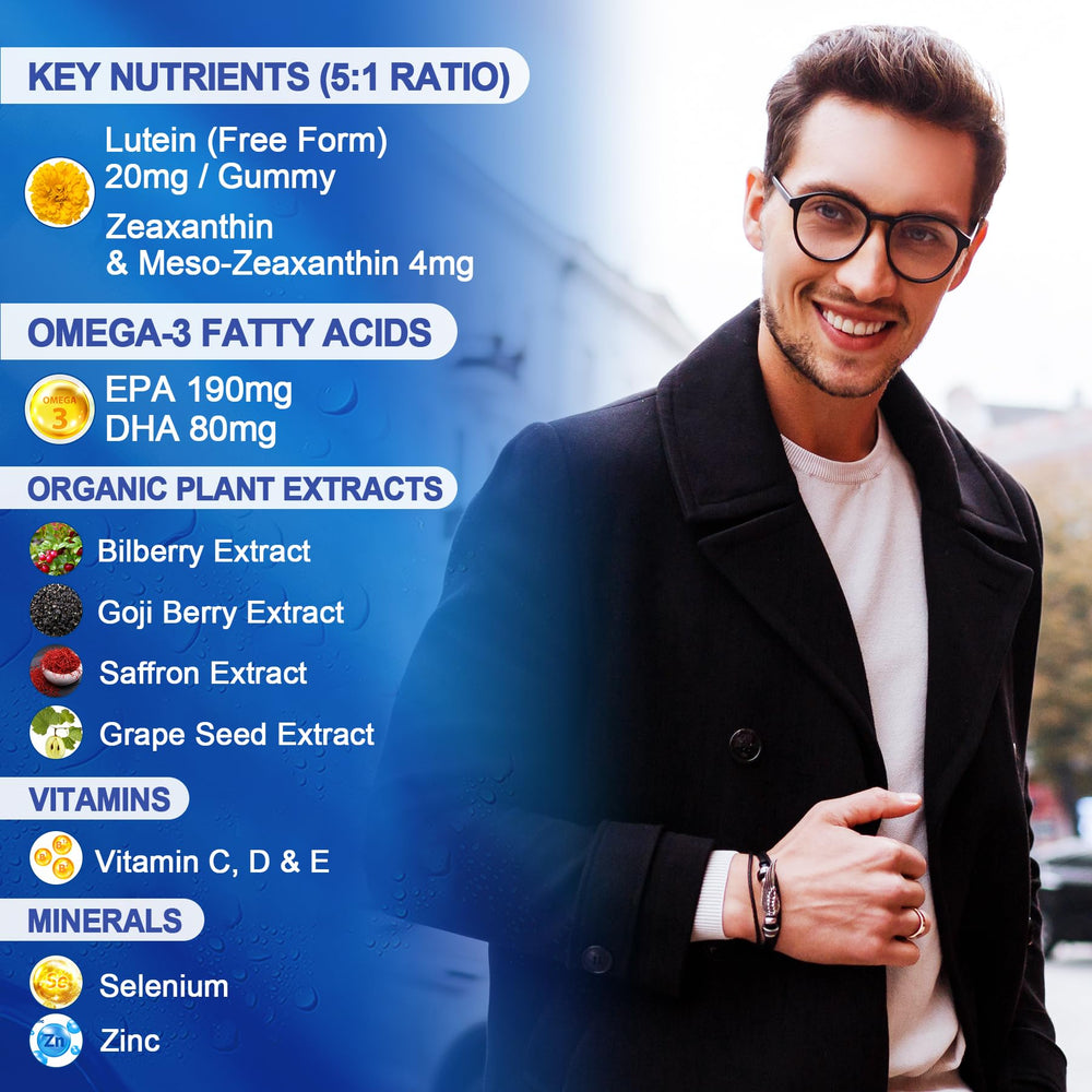 Eye vitamins formula with bilberry goji berry saffron and grape seed