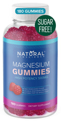 Sugar-free magnesium gummies bottle label showing 500mg per serving