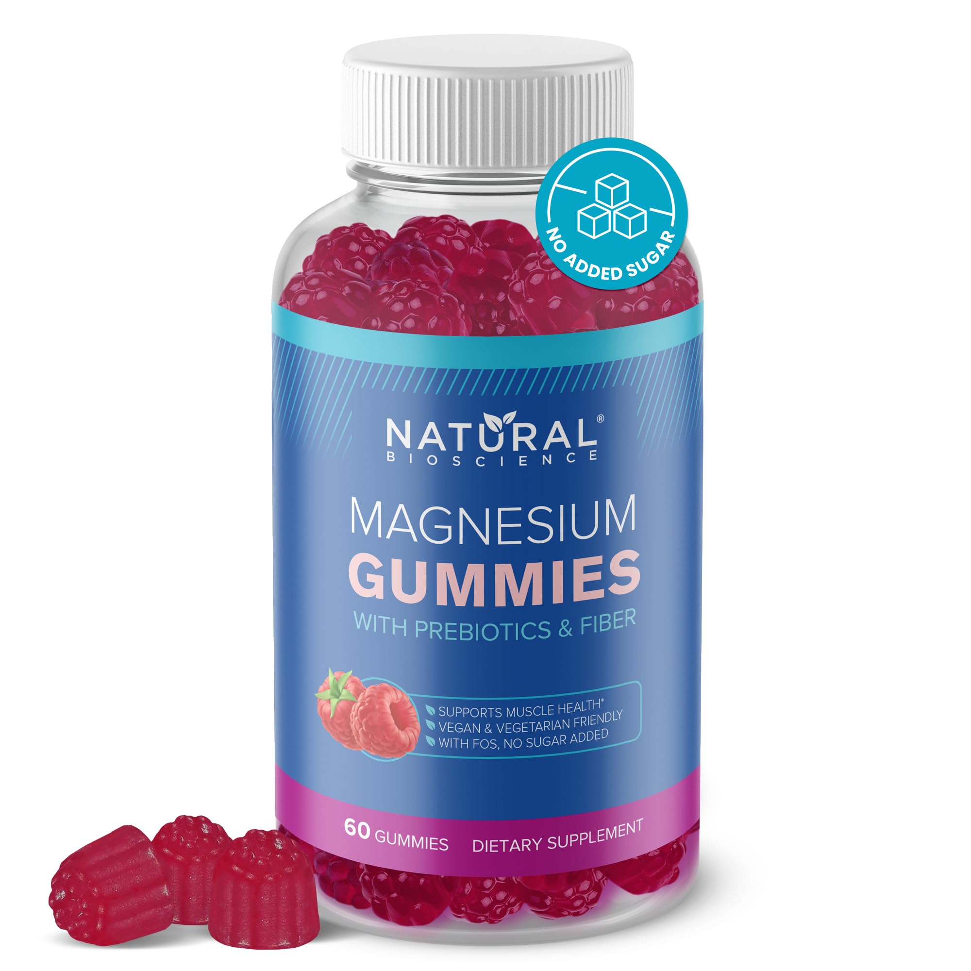 Sugar-free magnesium gummies 60-count bottle