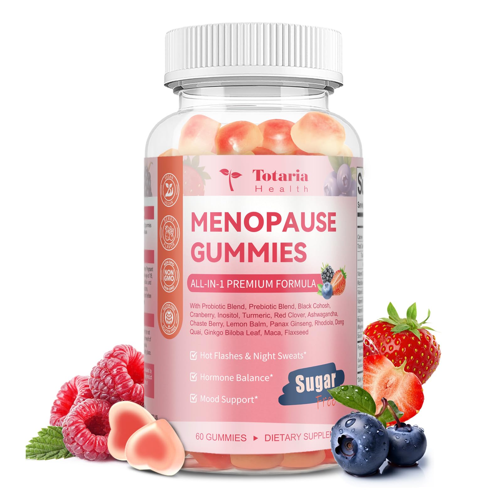 Sugar Free Menopause Gummies front label