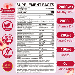 Gummy bottle highlighting calcium and D3/K2 for bone health
