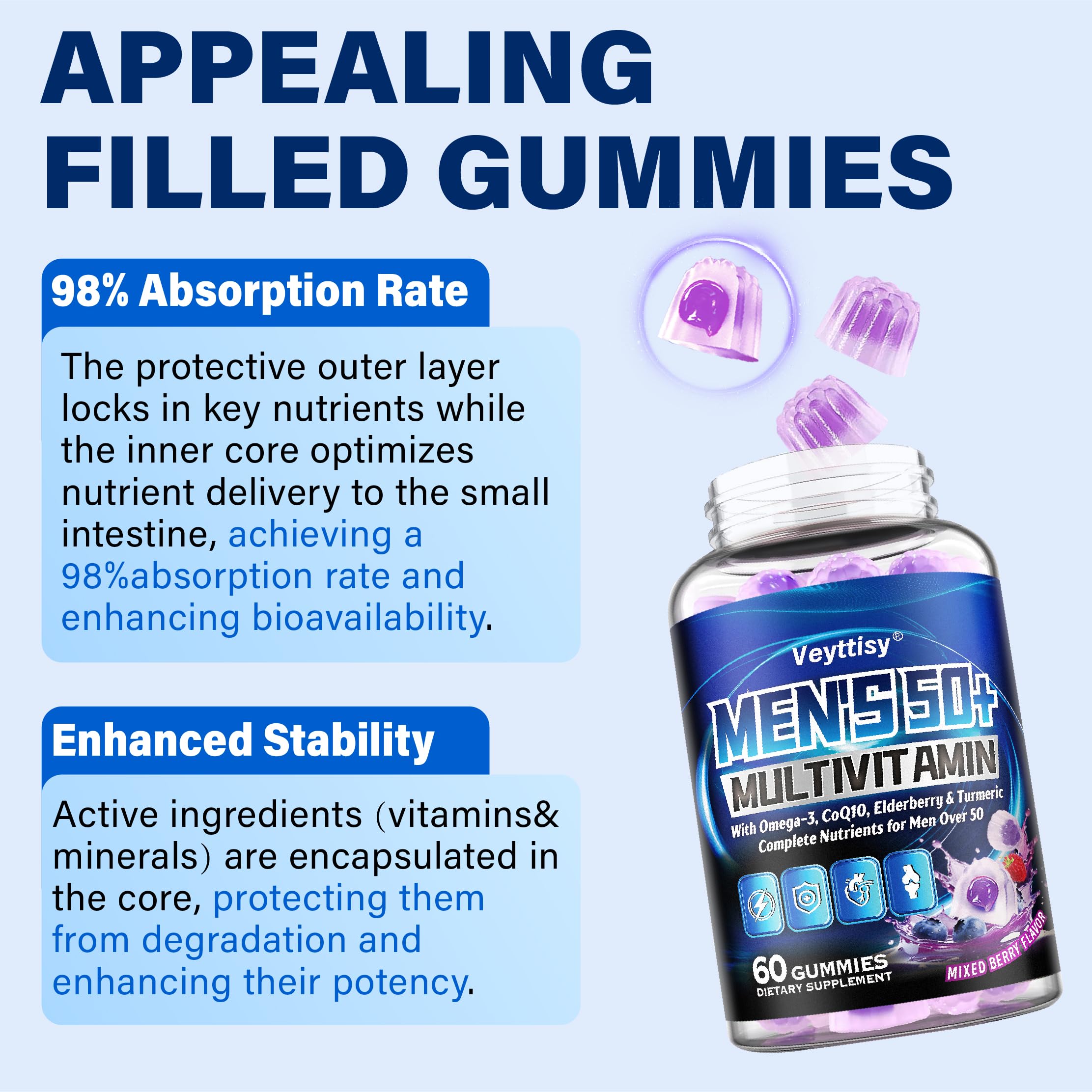 Vegan, non-GMO, gluten-free gummies