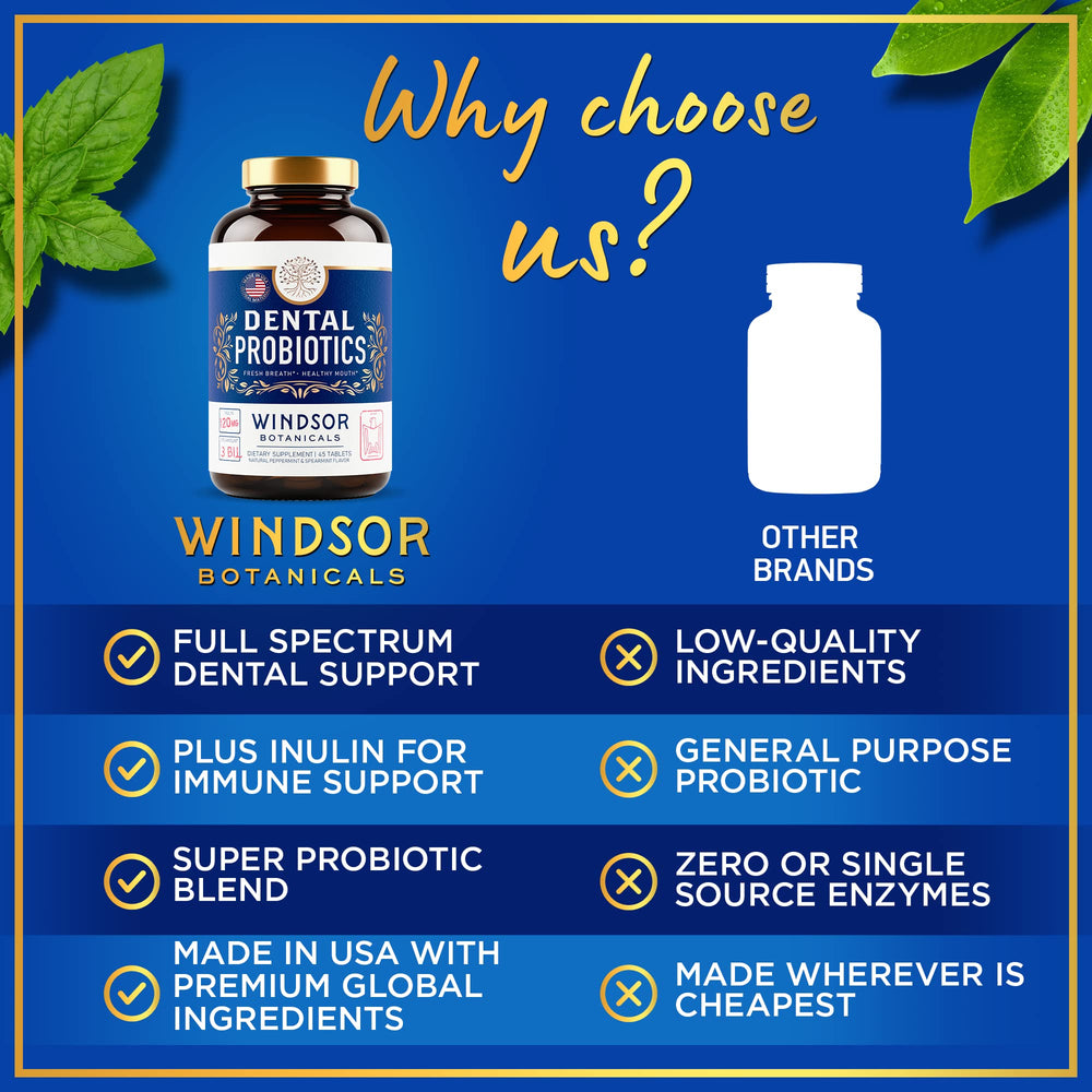 Sugar-free natural peppermint dental probiotics