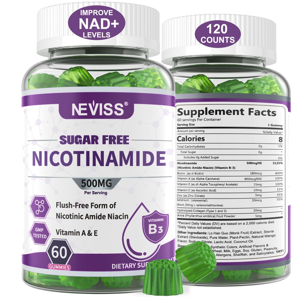 Sugar free Nicotinamide 500mg gummies cranberry flavor close up