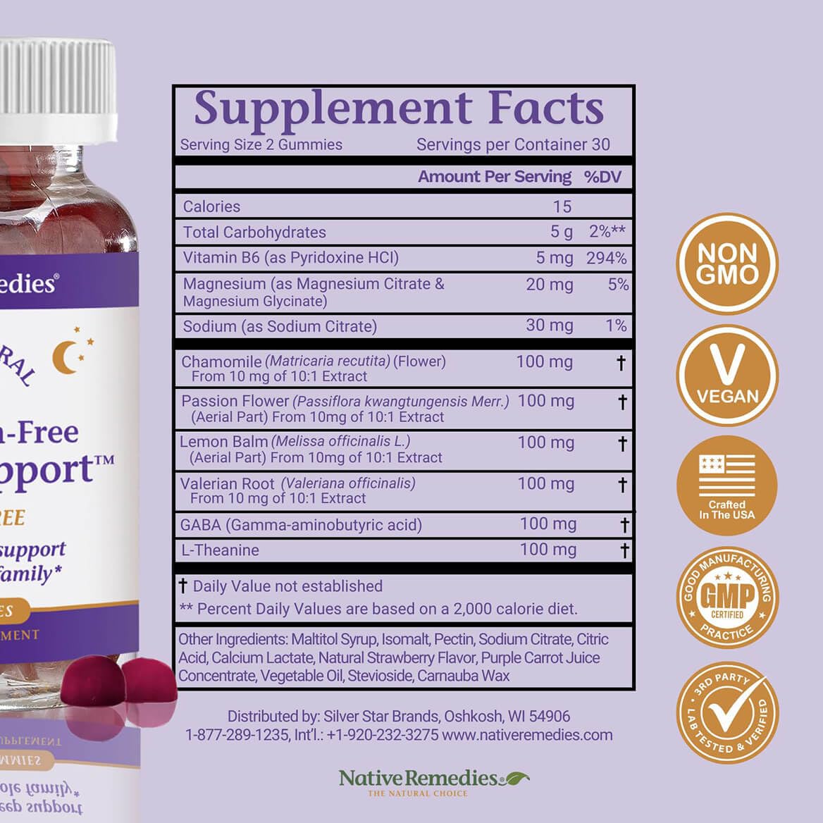 Sugar-free strawberry flavor sleep gummies