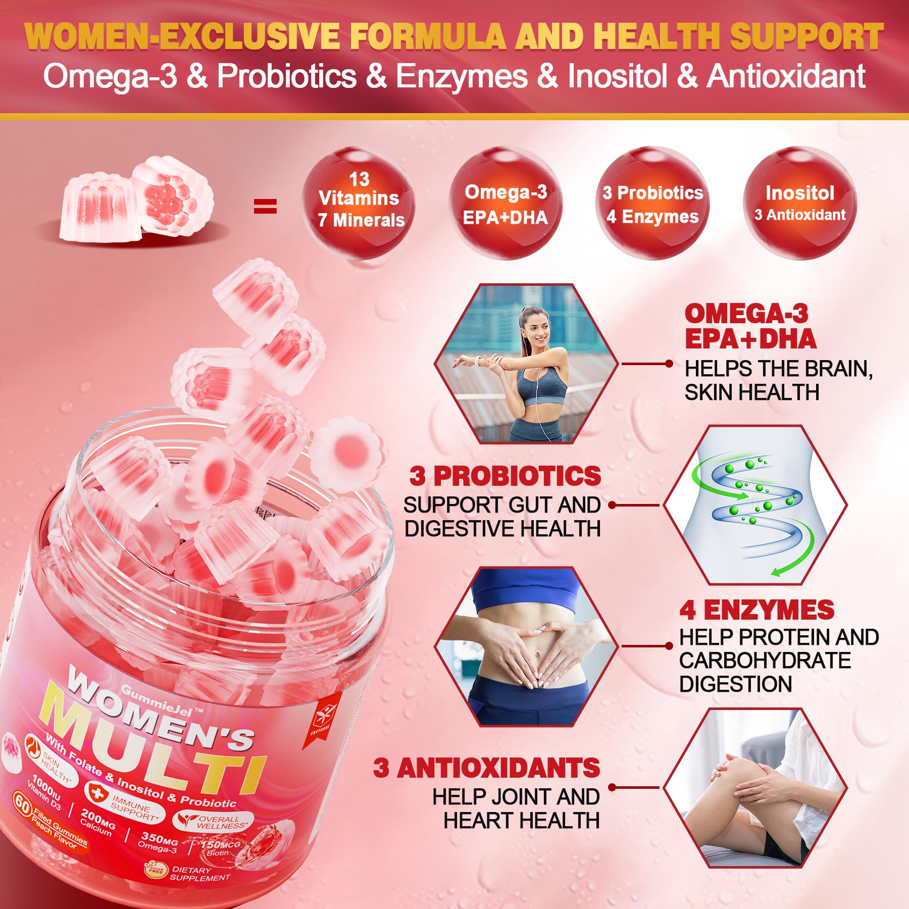 Vegan sugar-free multivitamin gummies packaging