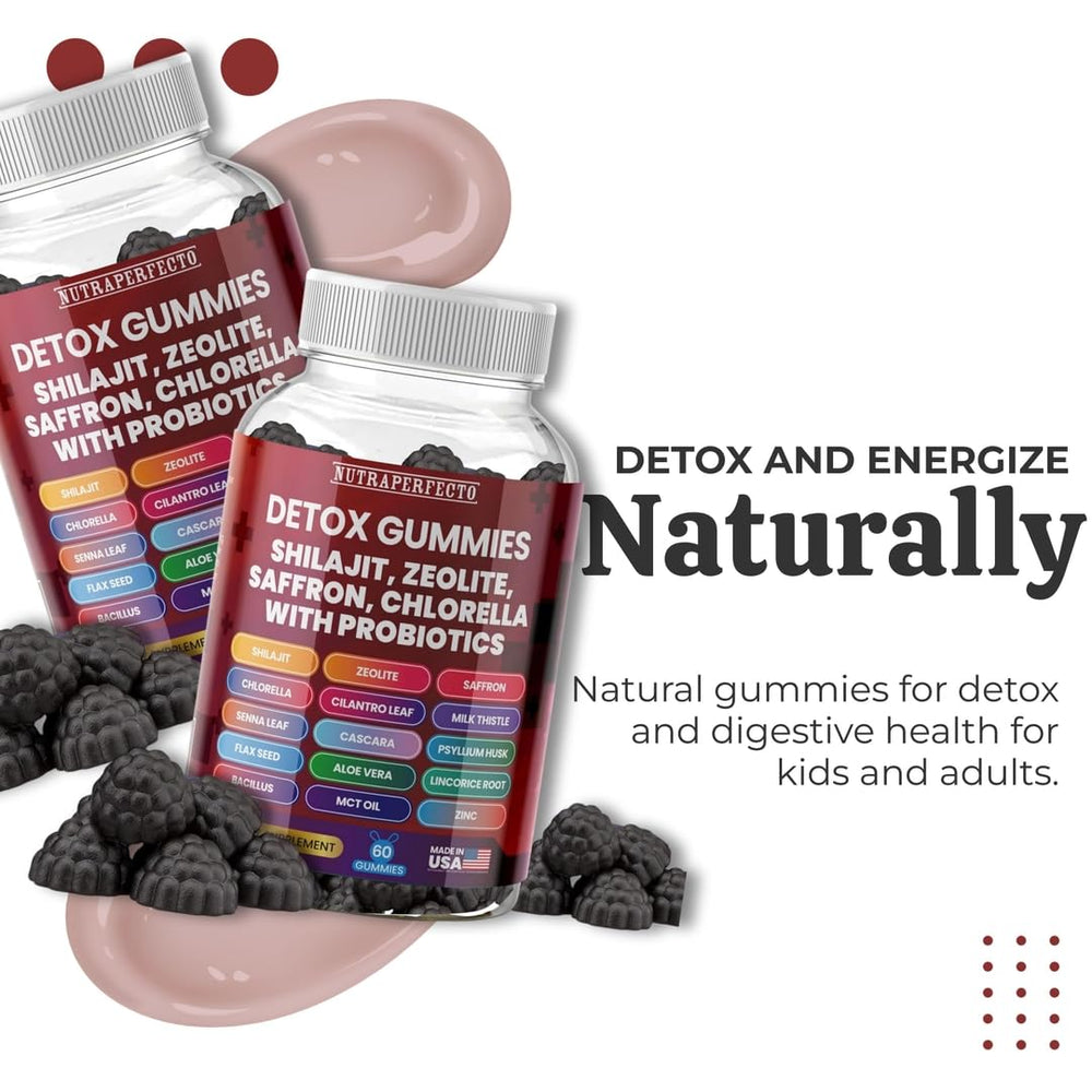 All-natural detox ingredients including Zeolite, Shilajit and Saffron
