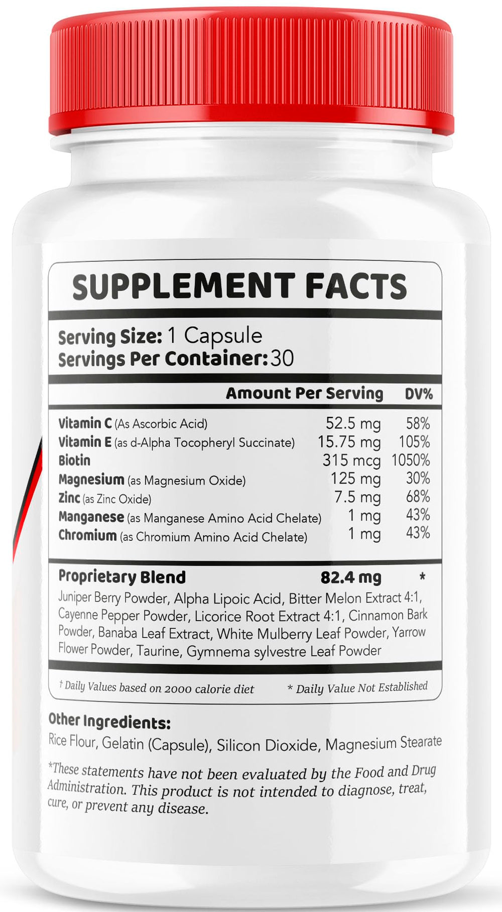 Sugar Shield all-natural formula label