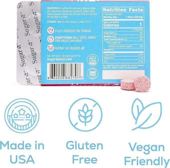Sugar Splash 3 packs of 6 tablets bundle