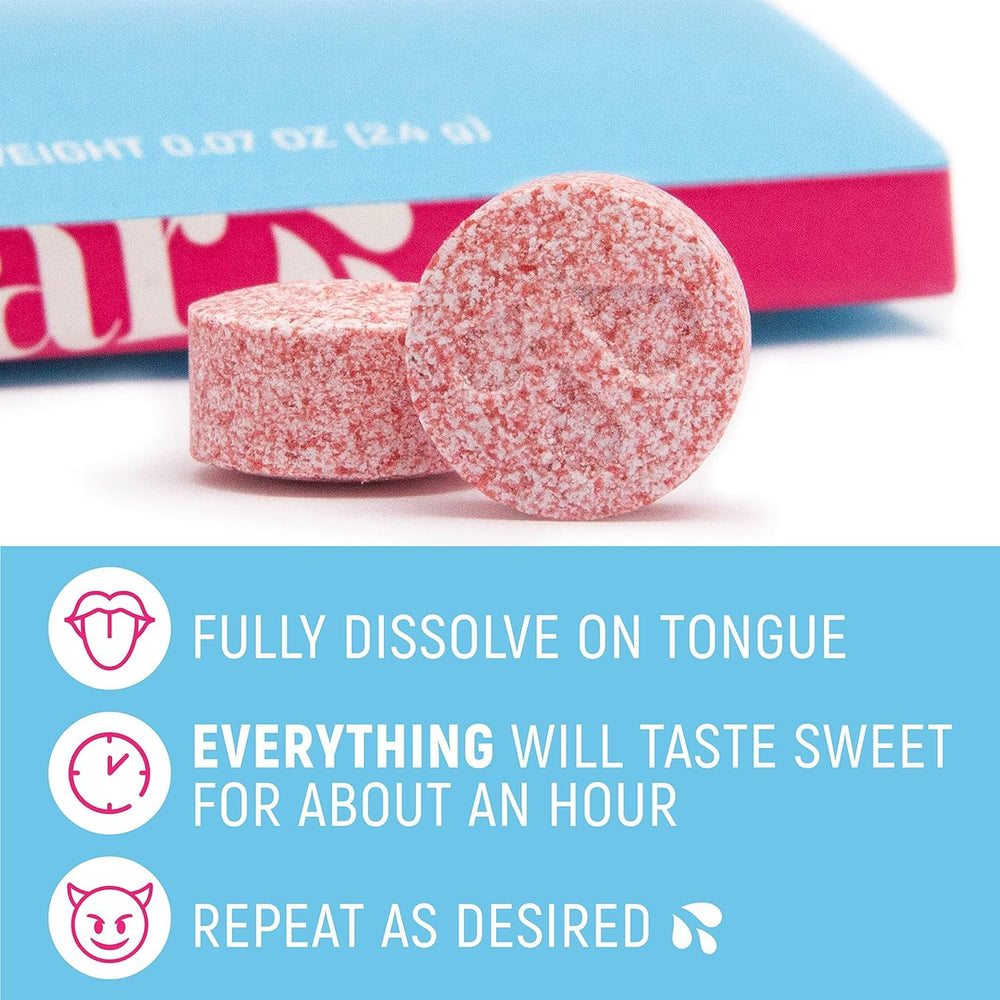 Sugar Splash tablet dissolving on tongue
