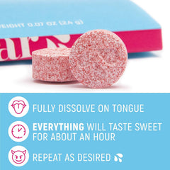 Sugar Splash tablet dissolving on tongue
